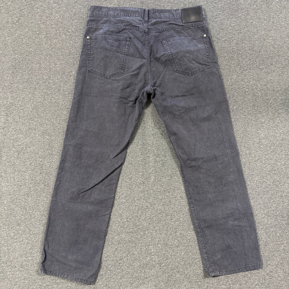 Modern Hugo Boss Maine Regular Fit Pants Mens 35x30 Grey Good Textured Cotton - Picture 6 of 7